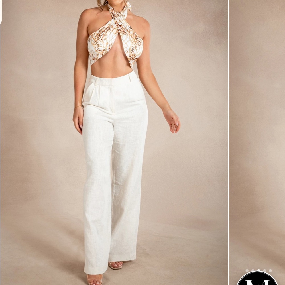 Wendy wide leg linen pants